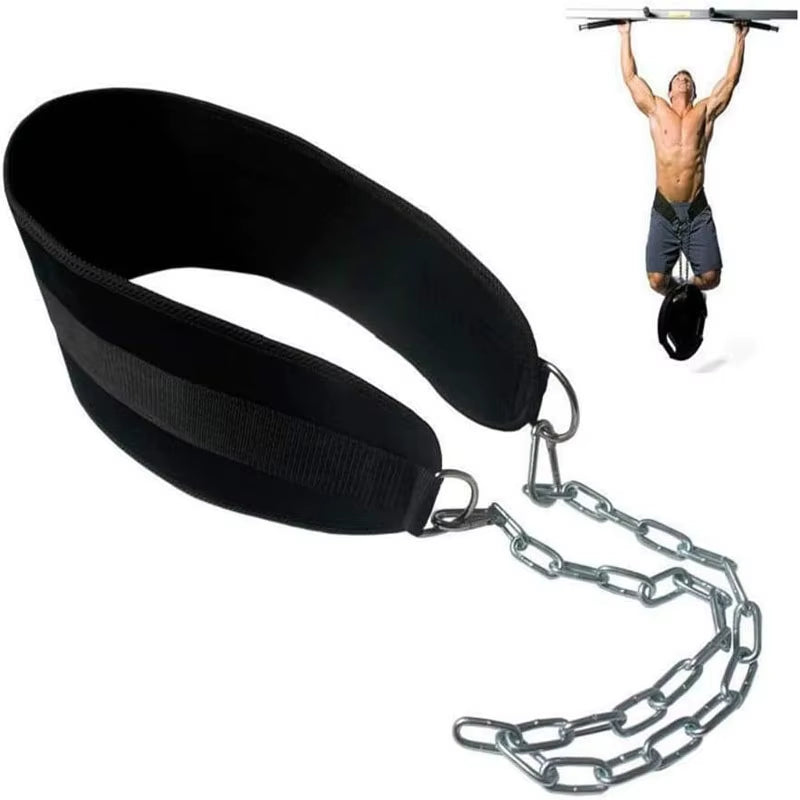 Weightlifting Belt with Chain – Pull-Up & Dip Waist Support