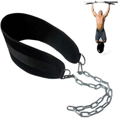 Weightlifting Belt with Chain – Pull-Up & Dip Waist Support