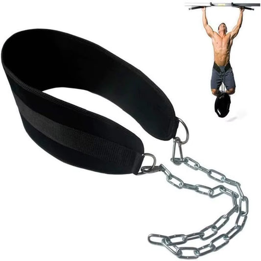 Weightlifting Belt with Chain – Pull-Up & Dip Waist Support