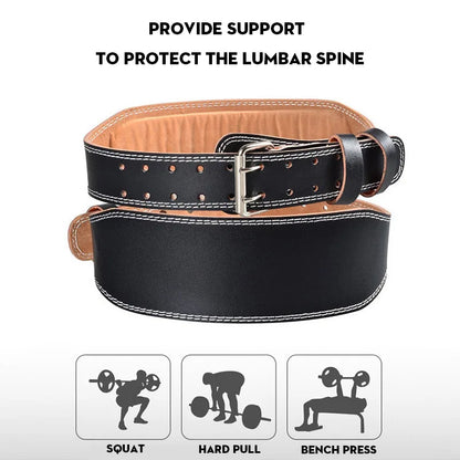 Premium Weightlifting Belt – PU Leather Waist Support for Squats & Deadlifts