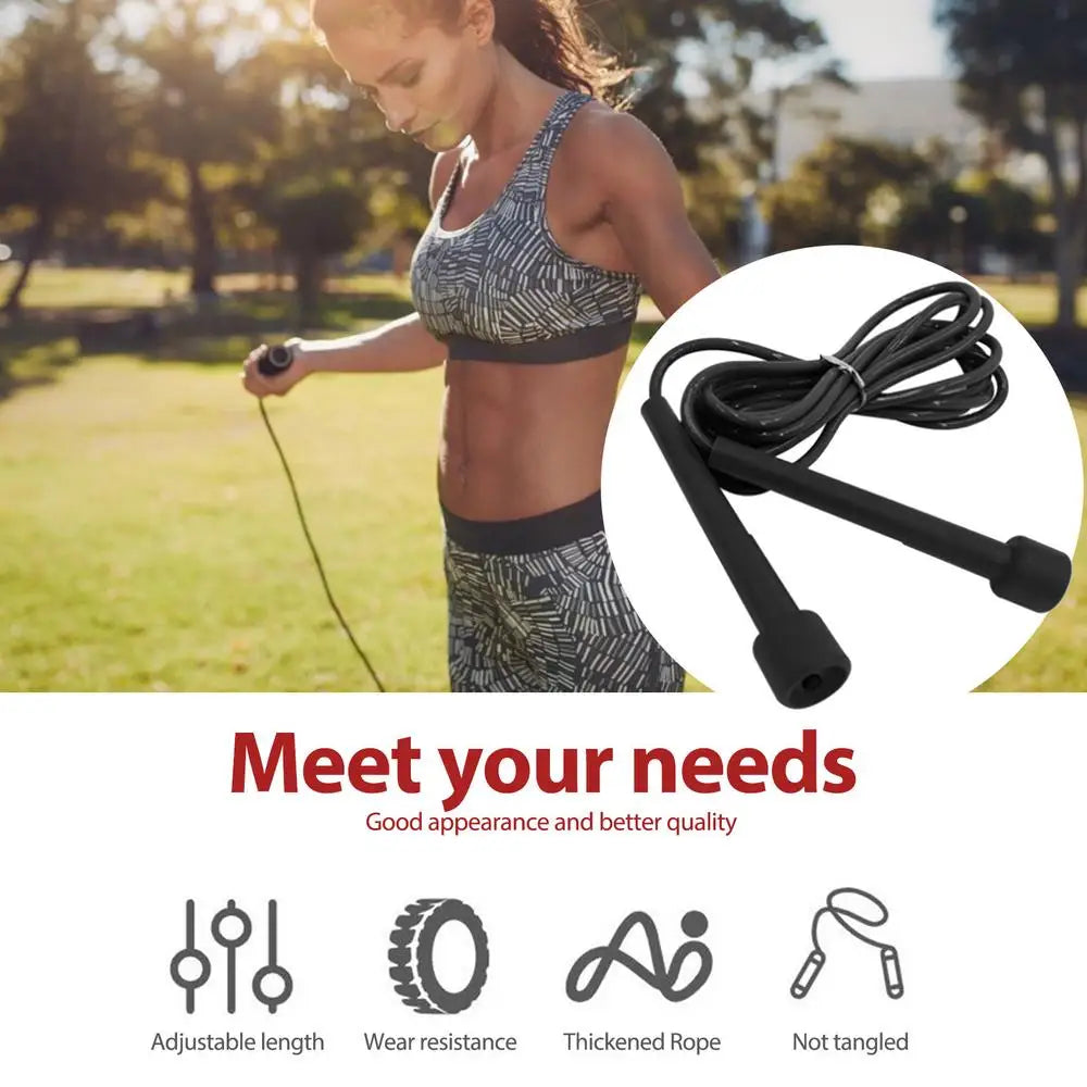 Adjustable Speed Jump Rope – PVC Fitness Rope for Gym, Boxing & Cardio